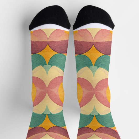 Vintage Abstract Pattern ソックス (上部)