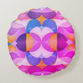 Vintage Abstract Pattern ラウンドクッション (裏面)