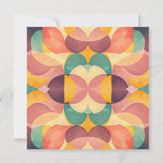 Vintage Abstract Pattern 招待状 (裏面)