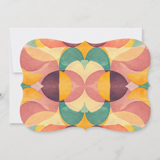 Vintage Abstract Pattern 招待状 (正面)