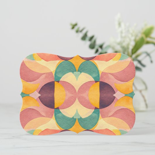 Vintage Abstract Pattern 招待状 (スタンド正面)