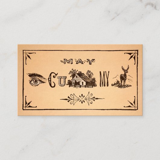 Vintage Acquaintance C U Home Business Card 名刺 (正面)
