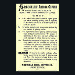 "Vintage-ad ARBUCKLES' ARIOSA COFFEE" ポスター<br><div class="desc">Since 1865, this iconic blend of the American frontier has been the choice of cowboys, cattle and oil barons, presidents and chuck wagon cooks. Don't leave home without it! The first reference to "coffee" in the English language, in the form chaoua, dates to 1598. In English and other European languages,...</div>