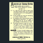 "Vintage-ad ARBUCKLES' ARIOSA COFFEE" ポスター<br><div class="desc">Since 1865, this iconic blend of the American frontier has been the choice of cowboys, cattle and oil barons, presidents and chuck wagon cooks. Don't leave home without it! The first reference to "coffee" in the English language, in the form chaoua, dates to 1598. In English and other European languages,...</div>