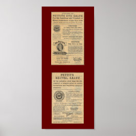 Vintage Ad for Dr. Petit's Salve Poster ポスター