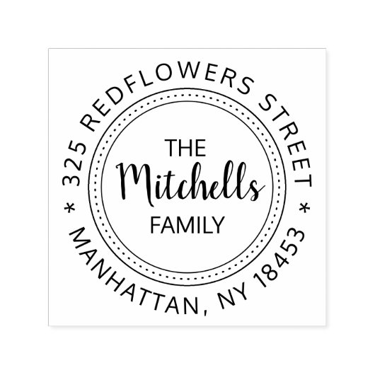 Vintage Address Stamp セルフインキングスタンプ (デザイン)