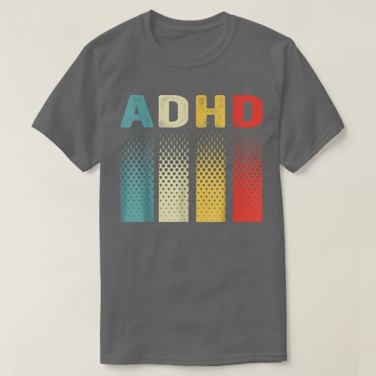 Vintage Adhd Autism Mental Health Awareness 6737 Tシャツ (デザイン正面)