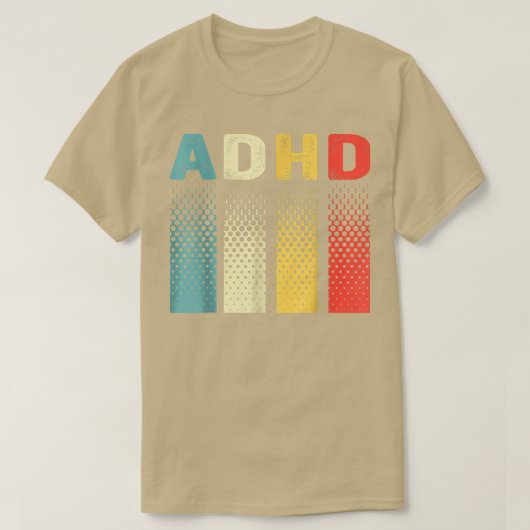 Vintage ADHD Autism Mental Health Awareness  Tシャツ (デザイン正面)