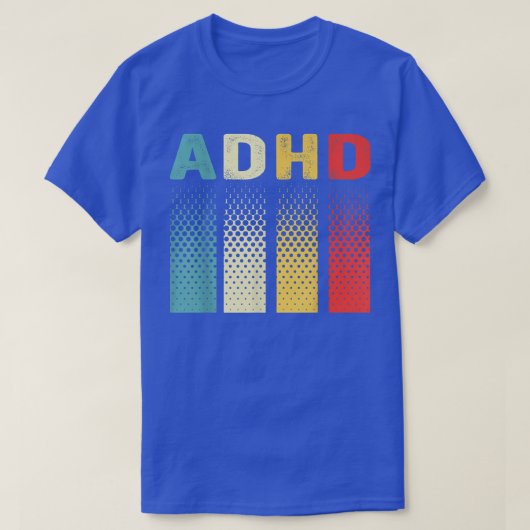 Vintage ADHD Autism Mental Health Awareness Tシャツ (デザイン正面)