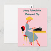 Vintage Administrative Assistant – Retro Office  ポストカード (正面/裏面)