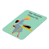 Vintage Administrative Assistant – Retro Office  マグネット (左側)