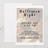 Vintage Adult Halloween Costume Party  招待状 (正面/裏面)