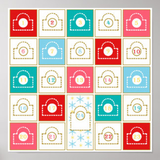 Vintage Advent Calendar ポスター