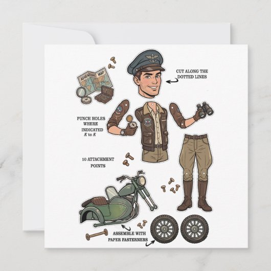 Vintage Adventurer Paper Doll Kit シーズンカード (正面)