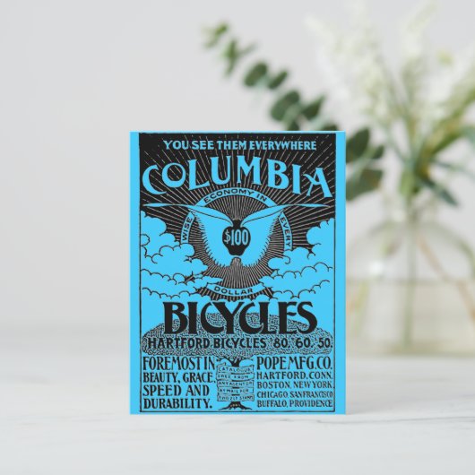 Vintage Advertisement - Columbia Bicycles ポストカード (スタンド正面)