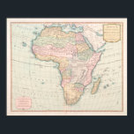 Vintage Africa Map (1800) Vintage African Continen ポスター<br><div class="desc">This is a vintage map of Africa originally produced in 1800.</div>