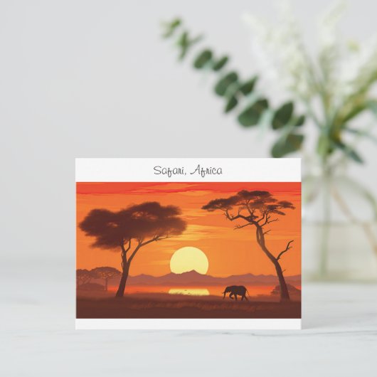 Vintage African Safari  ポストカード (スタンド正面)