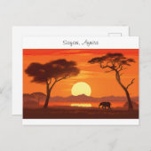 Vintage African Safari  ポストカード (正面/裏面)