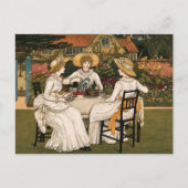Vintage Afternoon Tea Party by Kate Greenaway ポストカード (正面)