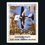 Vintage Air Orient Ad ポスター<br><div class="desc">Vintage ad for Air Orient's services from France to the Far East by way of Syria.</div>