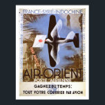 Vintage Air Orient Ad ポスター<br><div class="desc">Vintage ad for Air Orient's services from France to the Far East by way of Syria.</div>