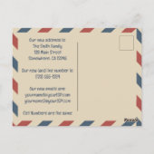 Vintage Airmail Stripes, Travel Industry ポストカード (裏面)