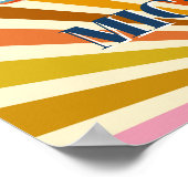 Vintage Airplane Cessna Retro Sunset Custom ポスター (角)