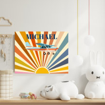 Vintage Airplane Cessna Retro Sunset Custom