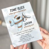 Vintage Airplane Pilot Aviation Birthday Party 招待状