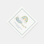 Vintage Airplane Rainbow Clouds Boy Baby Shower スタンダードカクテルナプキン (角)