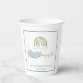 Vintage Airplane Rainbow Clouds Boy Baby Shower  紙コップ (正面)