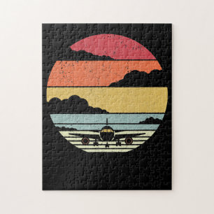 Vintage Airplane Style Pilot Lovers Costume Gift ジグソーパズル