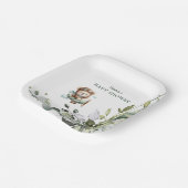 Vintage Airplane Teddy Bear Baby Shower ペーパープレート (傾斜あり)