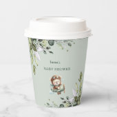 Vintage Airplane Teddy Bear Baby Shower 紙コップ (正面)