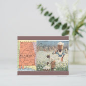 Vintage Alabama Cotton Picking Postcard ポストカード (スタンド正面)
