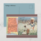 Vintage Alabama Cotton Picking Postcard ポストカード (正面/裏面)