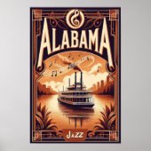 Vintage Alabama Riverboat Poster ポスター (正面)