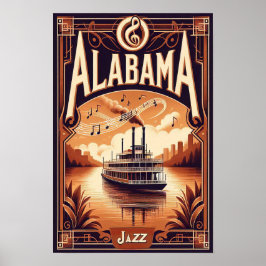 Vintage Alabama Riverboat Poster ポスター