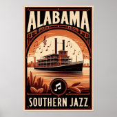 Vintage Alabama Riverboat Poster ポスター (正面)