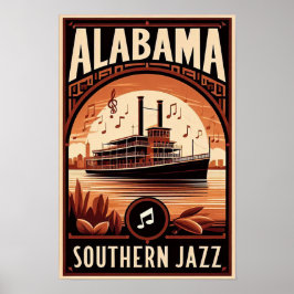 Vintage Alabama Riverboat Poster ポスター