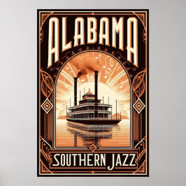 Vintage Alabama Riverboat Poster ポスター