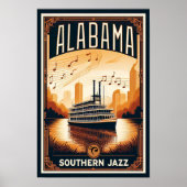 Vintage Alabama Riverboat Poster ポスター (正面)