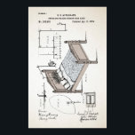 Vintage Alarm Clock Patent 1882 Poster ポスター<br><div class="desc">Vintage high bed alarm clock patent from 1882.  Custom restored vintage patent that would look great framed.</div>