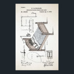 Vintage Alarm Clock Patent 1882 Poster ポスター<br><div class="desc">Vintage high bed alarm clock patent from 1882.  Custom restored vintage patent that would look great framed.</div>