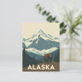 Vintage Alaska Wilderness Travel ポストカード (スタンド正面)