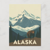 Vintage Alaska Wilderness Travel ポストカード (正面)