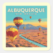Vintage Albuquerque New Mexico スクエアシール (正面)