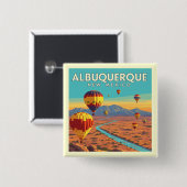 Vintage Albuquerque New Mexico 缶バッジ (正面&裏面)