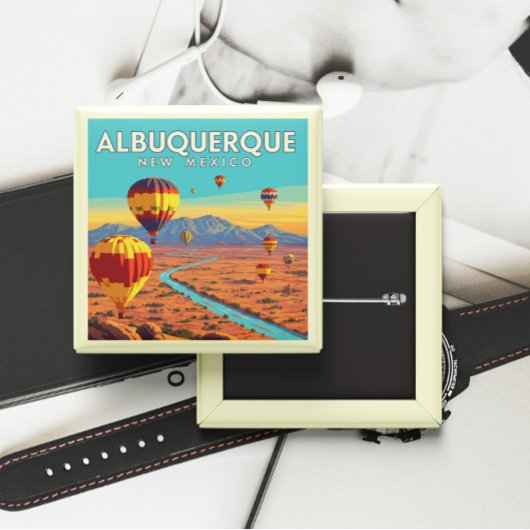 Vintage Albuquerque New Mexico 缶バッジ