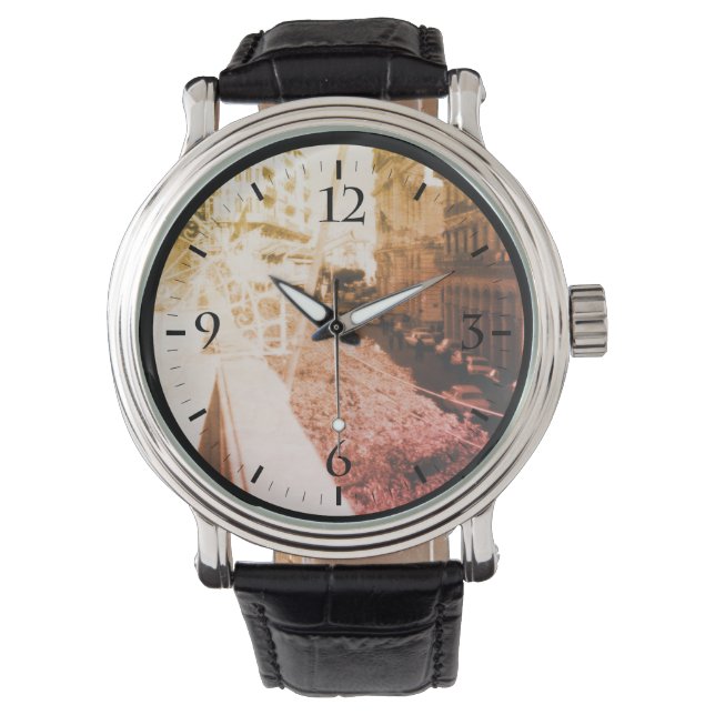 Vintage Algeria Algiers Building overview 腕時計 (正面)